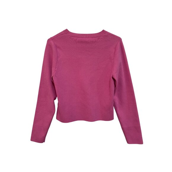 Happily Grey Sweater Size XL Crewneck Long Sleeve Pullover Pink Poly Comfort NEW - Picture 2 of 13